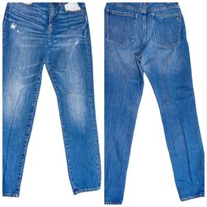 Madewell perfect vintage high rise jeans size 28 with mending